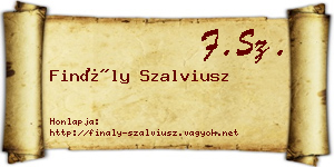 Finály Szalviusz névjegykártya